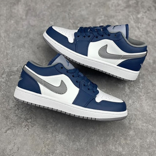 耐克（NIKE）Air Jordan aj1耐克男鞋新款低帮休闲板鞋轻便运动篮球鞋 553558-412（白蓝色） 40