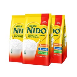 Nestlé 雀巢 荷兰雀巢nido全脂高钙高蛋白成人奶粉900g*3袋进口中老年