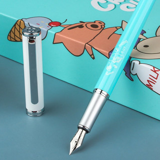 OASO 优尚 钢笔 TL826 蜡笔小新联名款 海盐雪芋 0.38mm 萌趣墨水礼盒装