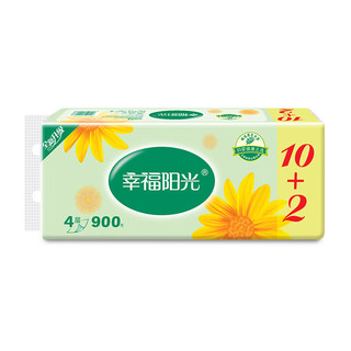 幸福阳光 无芯卷纸 4层*75克*12卷 900克/提