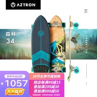 AZTRON 冲浪板免蹬滑板鱼板CX4初学者冲浪滑雪练习板模拟陆地冲浪 森林