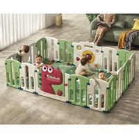 PLUS会员：babycare 宝宝恐龙游戏围栏 14+2片+2CM爬行垫