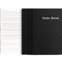 欧博尚 B5横线笔记本 黑色 10本装