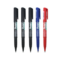 Pentel 派通 日本派通（Pentel）速干耐水记号笔细尖工业油性标记笔 混色5支装 NMS50原装进口