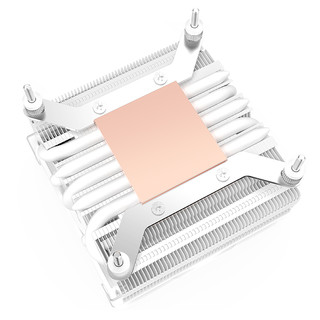 PCCOOLER 超频三 降龙V53下压式散热器cpu风扇12代1700五铜管ITX白色AM4风冷