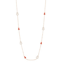 Qeelin 麒麟珠宝 Wulu18系列 WU-022-ANL8-RGDREDE 葫芦18K玫瑰金钻石项链 0.3克拉 55.88cm