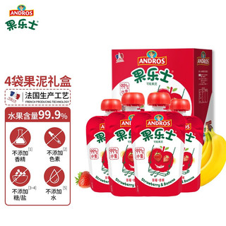 Fruit Me Up 果乐士 果泥 3段 草莓香蕉味 90g*4袋