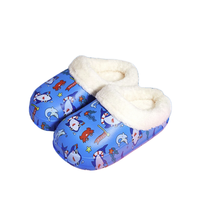 kocotree kk树 儿童棉拖鞋 半包跟款 KQ21167 蓝色小鲨鱼 29-30码