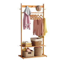 ANERYA 安尔雅 B-YG-Y-FA2299-1 楠竹二层衣帽架 60*45*161cm