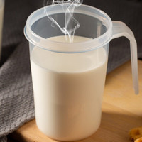 CHAHUA 茶花 耐热微波炉专用牛奶杯塑料豆浆杯有柄 450ML牛奶杯2个