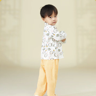 aqpa G115306 婴儿长袖套装 2件套 栀子橙 80cm