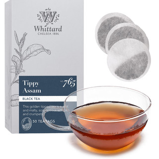 Whittard Of Chelsea Whittard英国进口阿萨姆红茶50片圆形茶包茶叶袋泡茶奶茶专用红茶