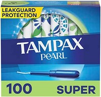 TAMPAX 丹碧丝 卫生棉条，Pearl系列 强吸水性，100 支，无香型，50 支，2包装（共 100 支）