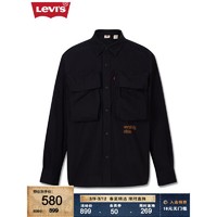 Levi's 李维斯 2023春季新品男士黑色牛仔衬衫潮流复古休闲时尚百搭 黑色 M