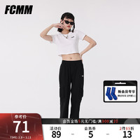 FCMM 简约短T恤2022年夏季短款正肩圆领短上衣露脐潮酷风短袖女