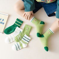 babycare 春季舒适透气绿色小熊印花童袜宝宝袜男女儿童袜子