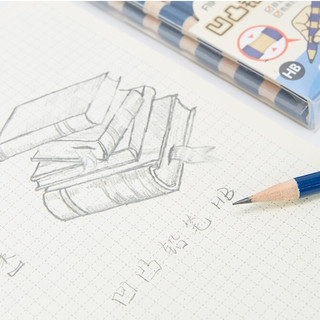 AIHAO 爱好 90149-12 圆杆凹凸铅笔 HB 12支装