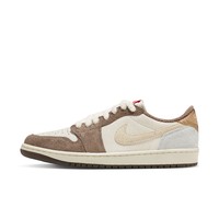 AIR JORDAN 正代系列 Air Jordan 1 Retro Low Og Cny 男子篮球鞋 DV1312-200 淡褐色/金属色/褪色绿/象牙白/椰奶色/挑战红 46