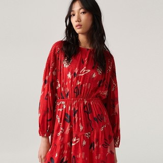 ba&sh 巴安斯 胶囊系列 女士短款连衣裙 1E23RILL 红色 L