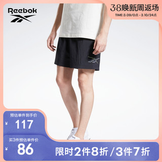 Reebok 锐步 官方男子SHORT休闲舒适基础运动宽松五分裤短裤GP6965