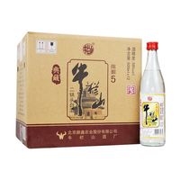 牛栏山二锅头56度典藏陈酿5清香型白酒固态法酿造500ml*12瓶整箱