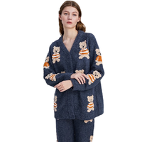 EMXEE 嫚熙 MX218210391 孕妇月子服套装 小熊印花款 深灰 L