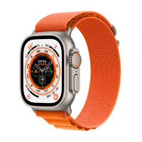 Apple 苹果 Watch Ultra 智能手表 (GPS+蜂窝版)49mm 钛金属表壳 橙色高山回环式表带中号