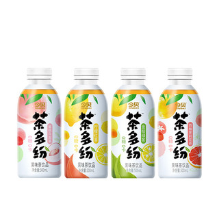 GINBAY 今贝 茶多纷0糖0卡果茶 蜜桃乌龙柠檬茶瓶装饮料500ml