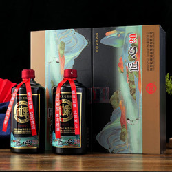BAISHUIDUKANG 白水杜康 匠心20 中国文化名酒 52度500ml*2瓶 浓香型白酒 纯粮酿造 黑色礼盒 两瓶装