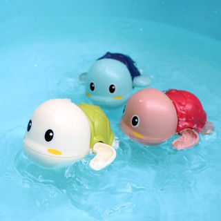 雷朗 抖音同款宝宝洗澡儿童浴室发条会游泳的小乌龟戏水玩具婴儿沐浴小动物玩具 三款随机发货