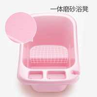 BUDSIA 韩国儿童洗澡桶浴盆小孩宝宝浴桶泡澡桶洗澡盆沐浴桶可坐
