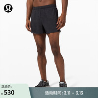 lululemon丨Surge 男士运动短裤 4 *内衬款 LM7AB4S 杂色炭黑色 S/6