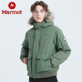 Marmot 土拨鼠 秋冬新款700蓬鹅绒保暖毛领羽绒服派克大衣