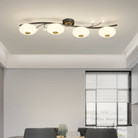 OUYING 欧赢 北欧餐厅吊灯创意个性艺术长条形氛围餐桌吧台灯2023新款led灯具