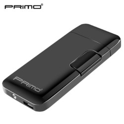 PRIMO 普力魔 打火机USB充电 创意礼物双电弧防风轻薄款火机usb-065黑冰