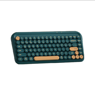 B.O.W 航世 K500D 78键 2.4G蓝牙 双模薄膜键盘 暗绿黛 无光