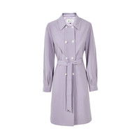秋水伊人 女士中长款风衣 622102C117521 紫色 L