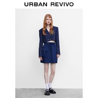 URBAN REVIVO UR女装时尚高腰口袋A字短裙半裙WV35S5AN2001