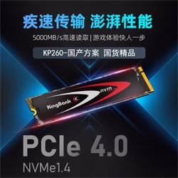 KINGBANK 金百达 KP260 1TSSD固态NVMe PCIe4.0*4台式笔记本M.2长江存储颗粒
