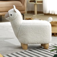 新品发售：QuanU 全友 DX101051 布艺矮凳 羊羔毛羊驼凳