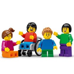 LEGO 乐高 基础套装小人仔4个加轮椅