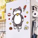 呢呢 冰箱贴留言板可爱磁性贴创意装饰可擦写白板贴记事写字板 飞猫