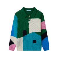 HOWL STUDIO Myriam Van Neste联名系列 女士POLO领毛衣 FW22SW3624 绿色 XS