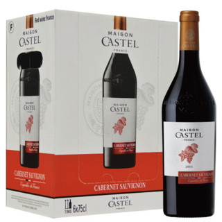 CASTEL 卡思黛乐 奥克赤霞珠干型红葡萄酒 2015年 6瓶*750ml