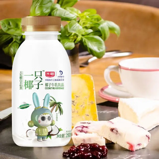 光明 一只椰子 巧克努力 荔志桃桃  低温风味牛乳饮品 一只椰子250ML*10瓶