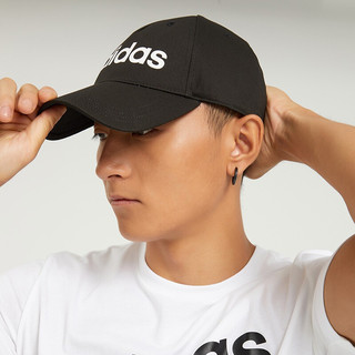 adidas 阿迪达斯 NEO  daily Cap 中性运动帽子 DM6178 黑色/白 M