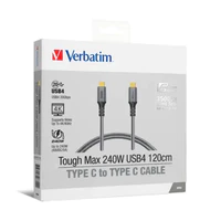 Verbatim 威宝 USB4全功能线双Type-C链接线兼容雷电3/4数据传输线PD240W快充线 双Type-C 数据线