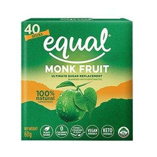 临期品：Equal 怡口糖 罗汉果零卡代糖赤藓糖醇 40条*2盒