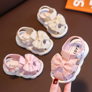 LISM 女童凉鞋夏季可爱包头公主鞋防滑软底儿童婴幼儿0-3岁宝宝小女孩