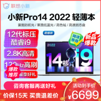 联想(Lenovo)小新Pro14 笔记本电脑 2022款14核酷睿 i9-12900H 16G 1T固态 定制 2.8K 银 win11 高色域纤薄机身商务办公网课学习轻薄本